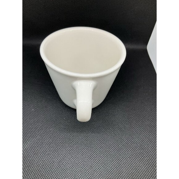 4‎ VTG Homer Laughlin Coffee Tea Cups Mugs 6 Oz Restaurant Ware White Farm House - Picture 7 of 8